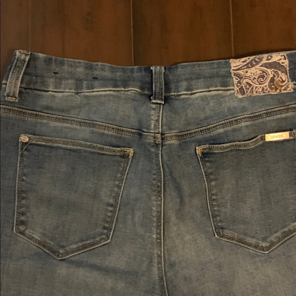 Chinos Patchwork Crop Blue Jeans - image 7